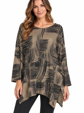 Matthildur Tunic Top Size Small Langelook Oversized Abstract Boho